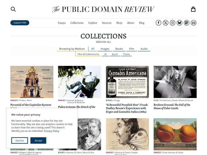 The Public Domain Review - Collections