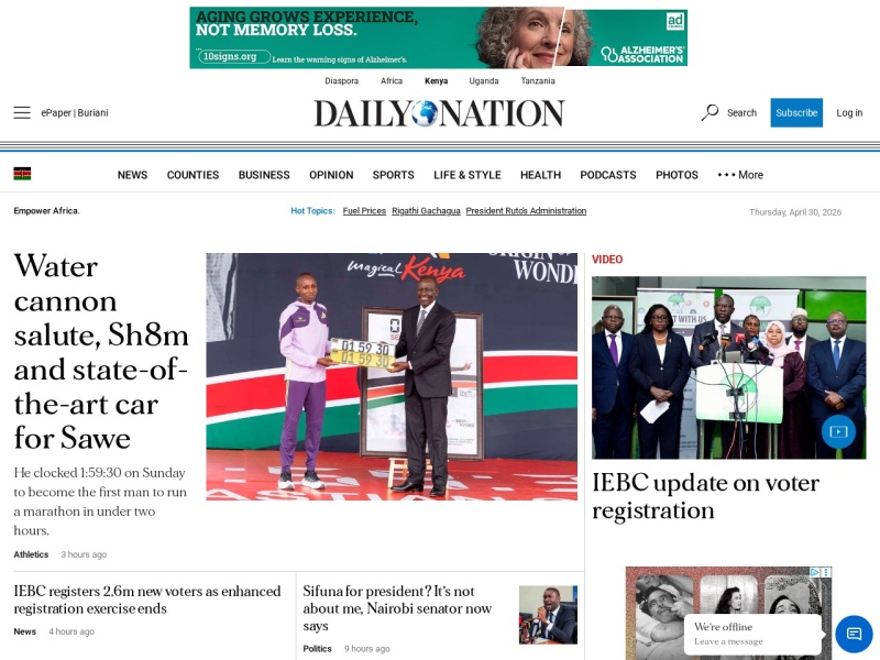 Daily Nation - Site officiel