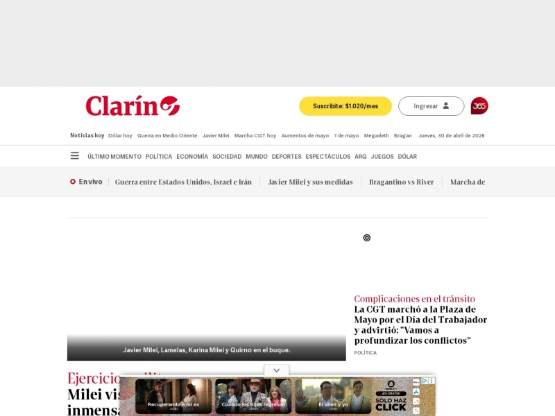 Clarín - Site officiel