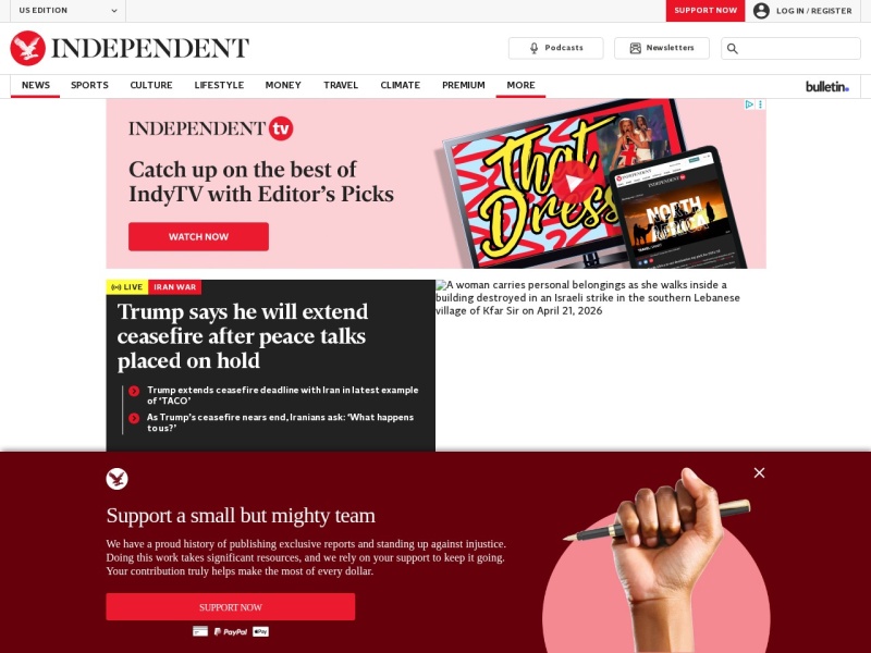 The Independent - Site officiel
