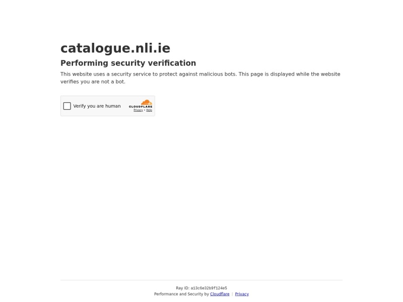 National Library of Ireland - Catalogue