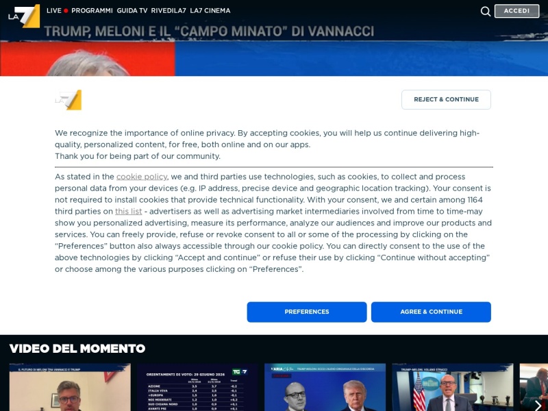 La7 - Site officiel