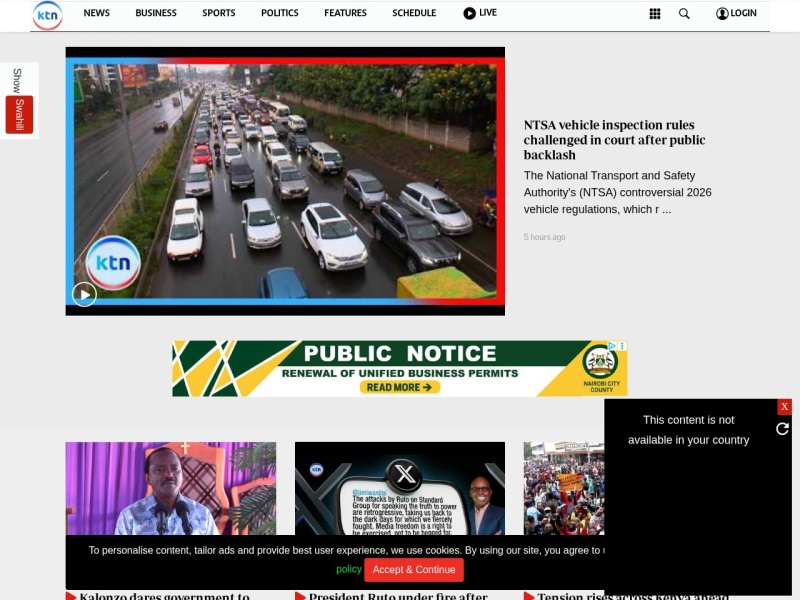 Aperçu du site